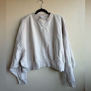 Nike Phoenix Fleece Cropped Crewneck - size L